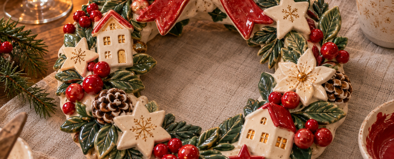 Ceramic Christmas Wreath